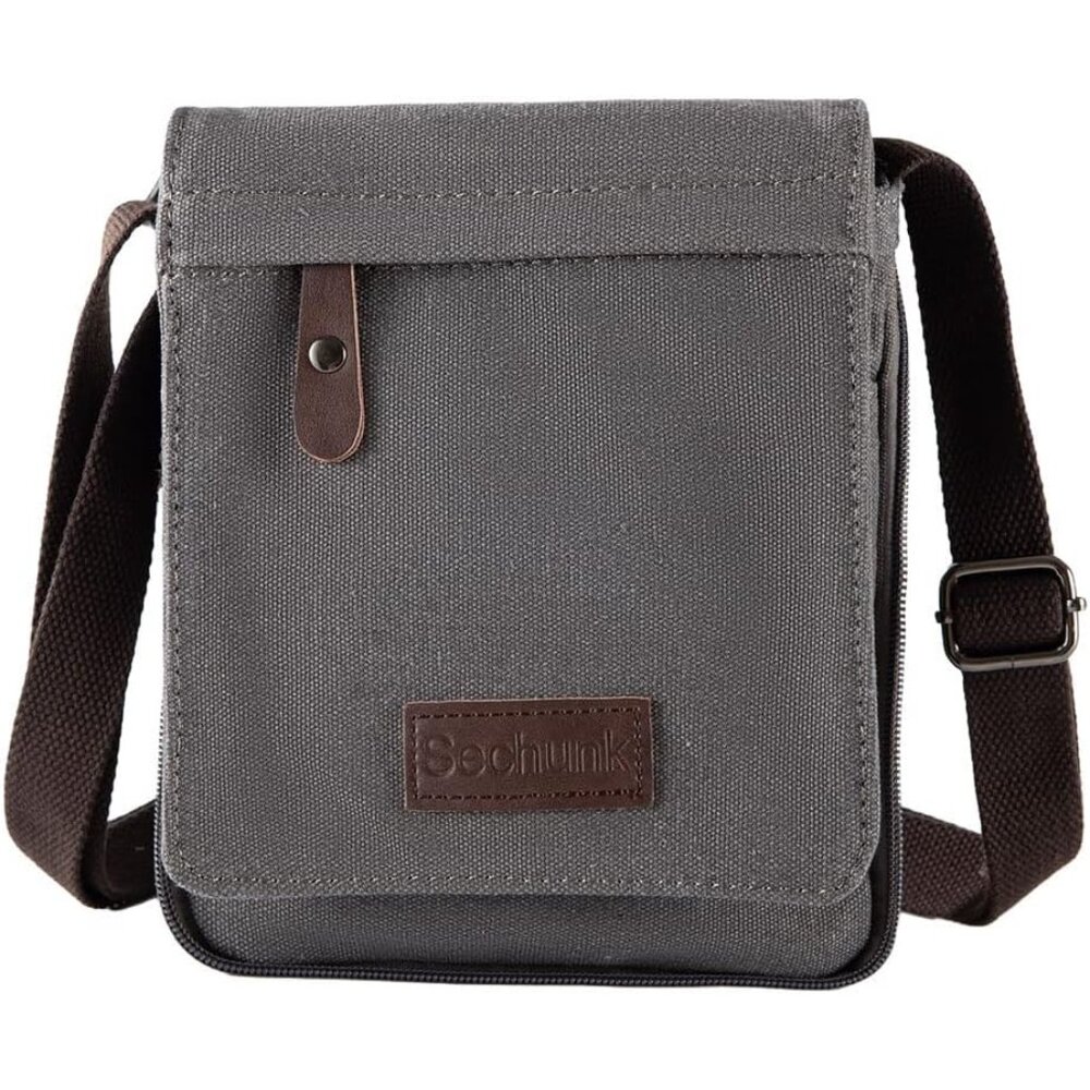 Durable Vintage Canvas Shoulder Bag  Compact And Lightweight For Travelers